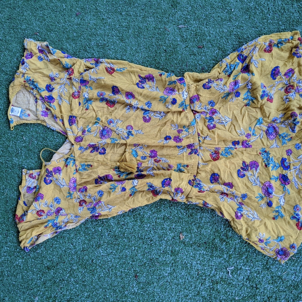 Yellow floral romper